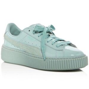 Puma Women's Mint Patent Leather Creeper Sneakers Size 6.5